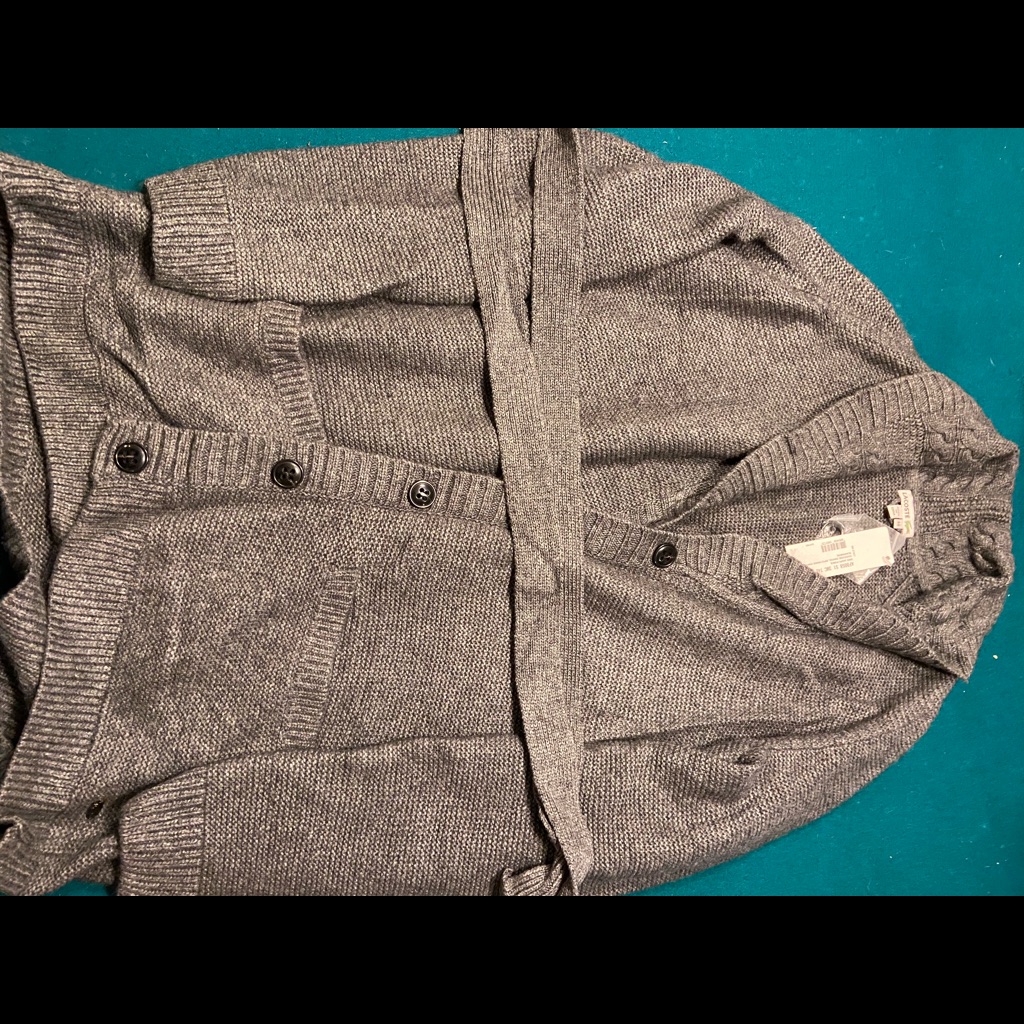 Lacoste Chunky Sweater Grey Parka Size 4614 Brand New